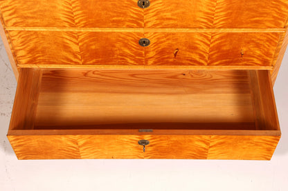 Indrukwekkende Biedermeier-secretaire, antieke commode, kantoor-schrijfcommode, highboard