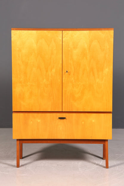Mid Century Schrank 60er Jahre Wäscheschrank Aktenschrank Kommode Vintage Holz