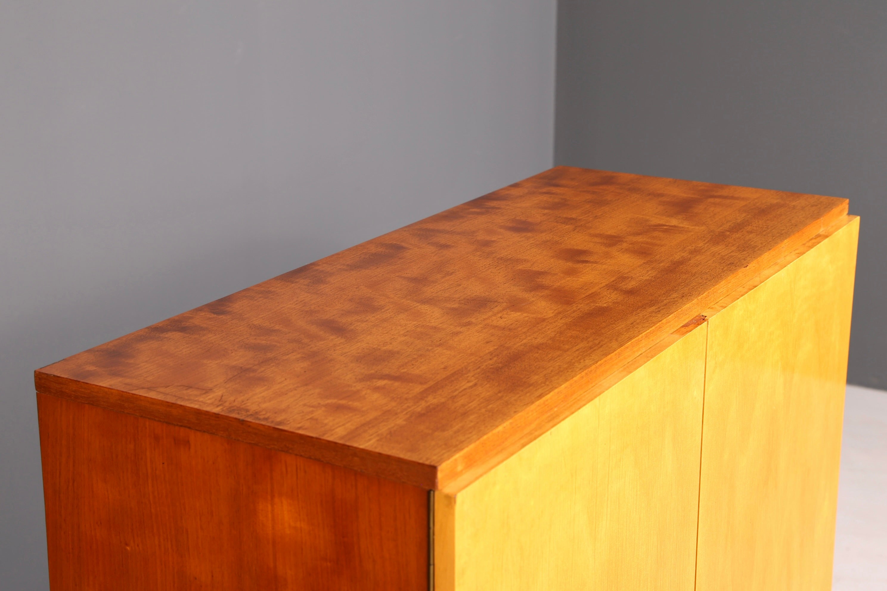 Mid Century Schrank 60er Jahre Wäscheschrank Aktenschrank Kommode Vintage Holz