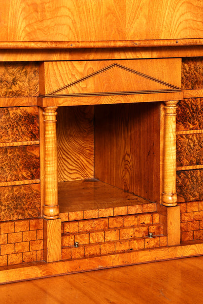 Wunderschöner Biedermeier Sekretär Schreibsekretär Vertiko Lousi Philippe Schreibtisch Massivholz