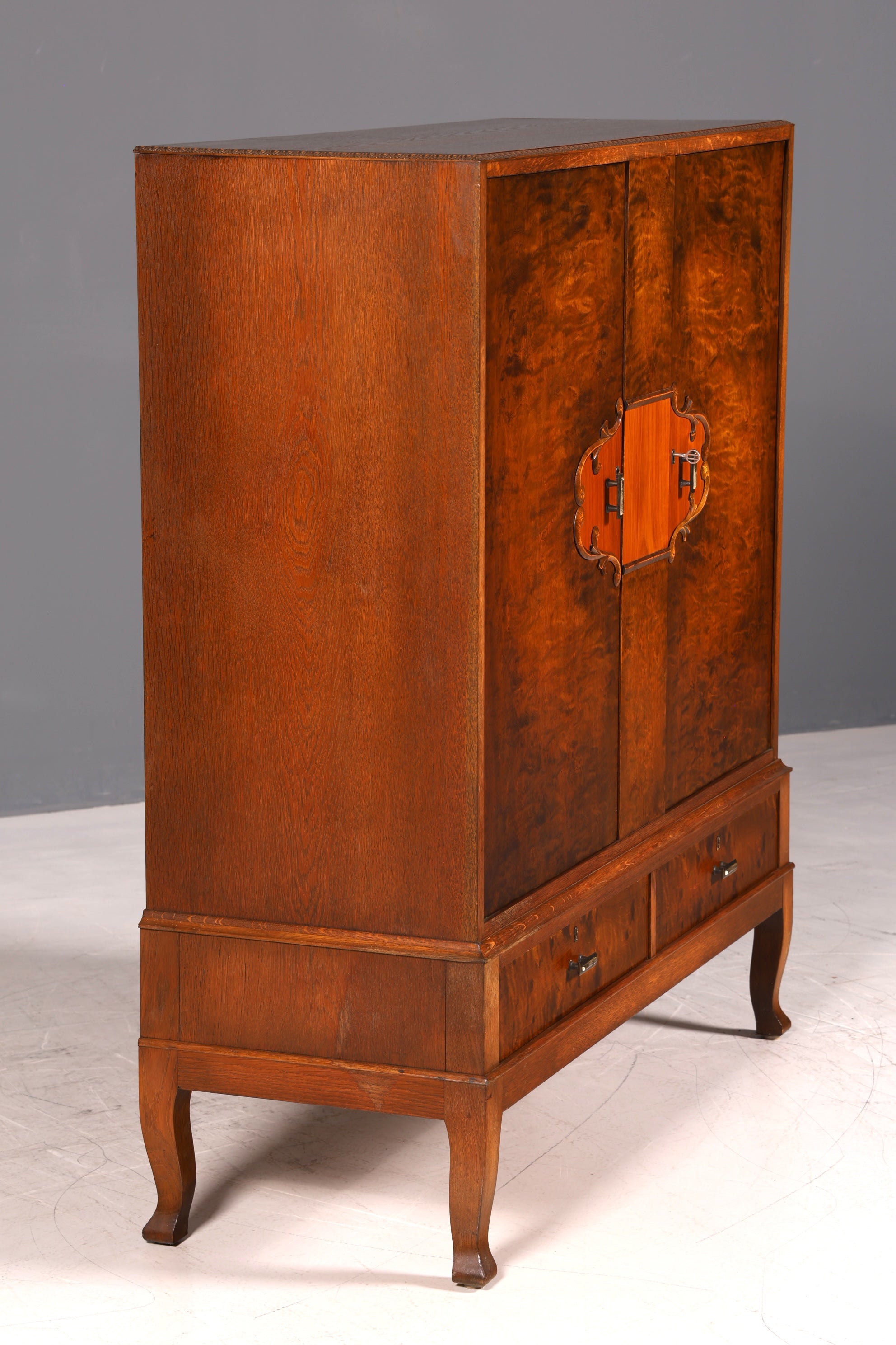 G149 Finish cm Stilvoller Original Art Deco Schrank Vertiko Sideboard um 1930 Highboard Kommode