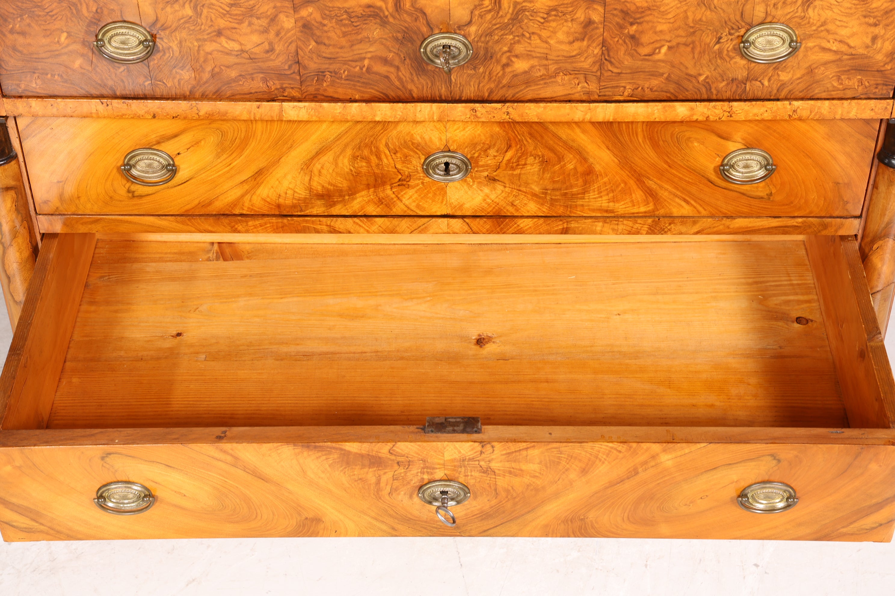 Beeindruckende Originale Biedermeier Kommode um 1860 Antik Sideboard Schubladenkommode