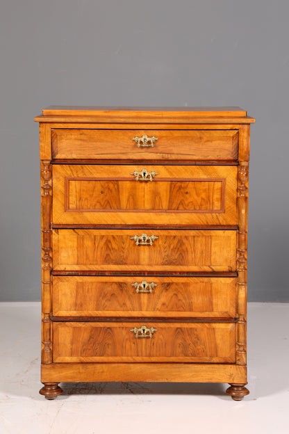 Prachtige Gründerzeit-commode in jugendstijll, vertico, ladekast, linnenkast, antiek massief hout