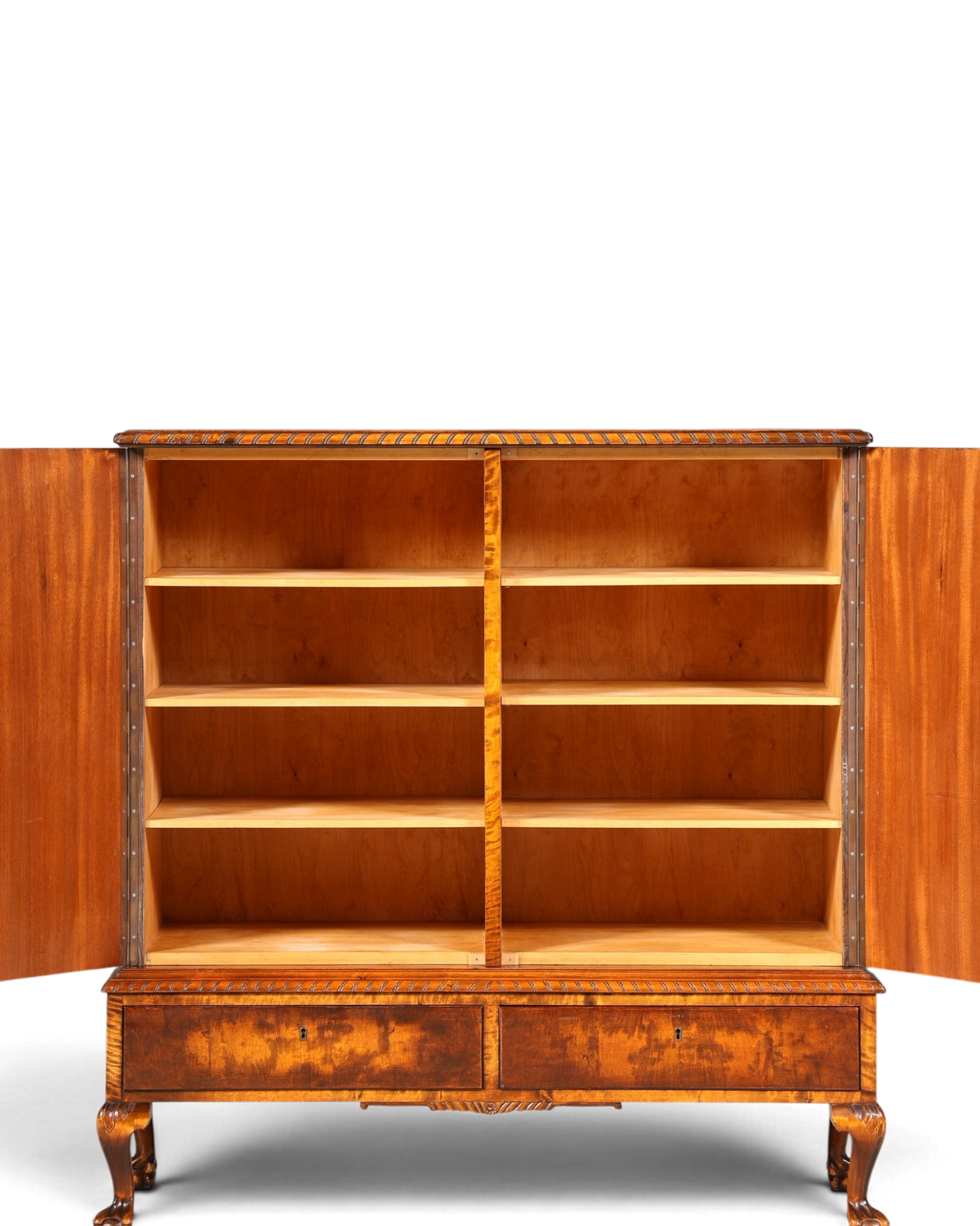 Traumhafter Chippendale Schrank Barock Stil Vertiko Highboard Antik 50s 60s Kommode