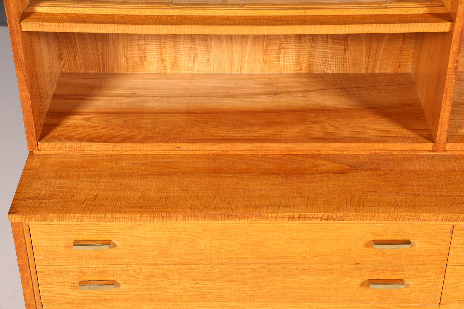 Beautiful XXL Mid Century Cabinet Bookshelf Vintage Shelf Library Wood Bookshelf