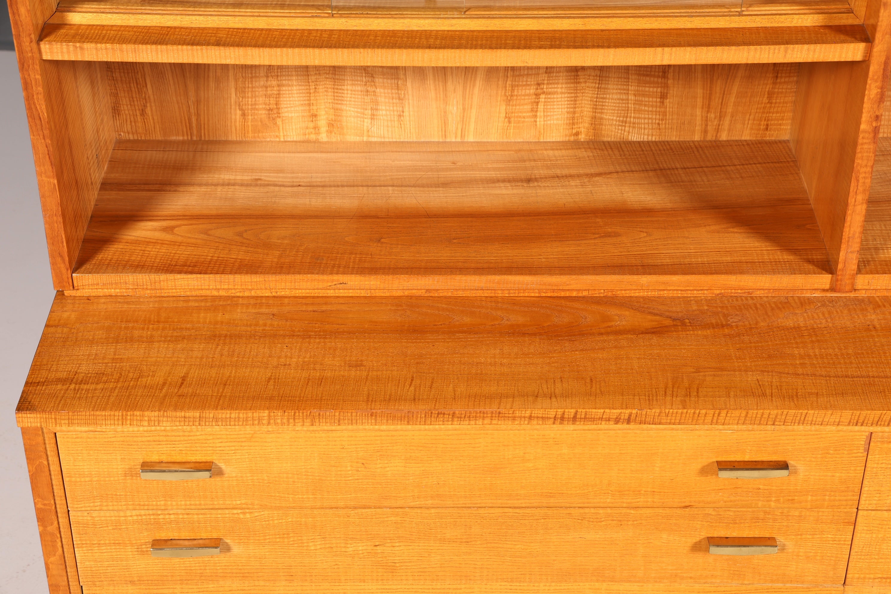 Beautiful XXL Mid Century Cabinet Bookshelf Vintage Shelf Library Wood Bookshelf