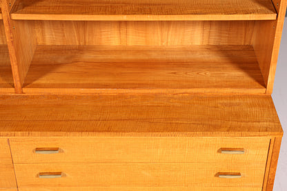 Beautiful XXL Mid Century Cabinet Bookshelf Vintage Shelf Library Wood Bookshelf