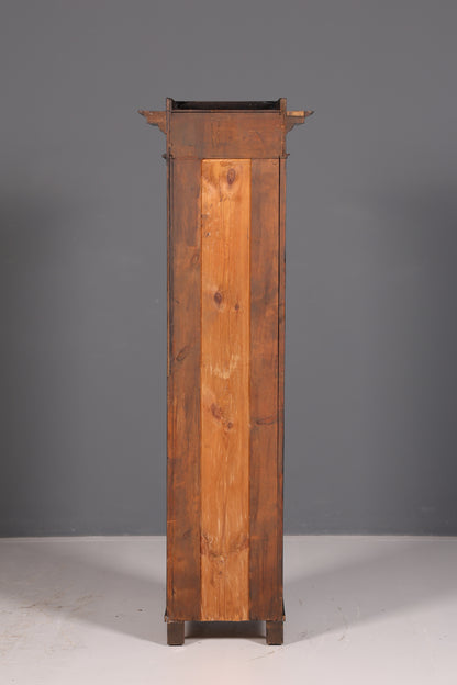 Prachtige art-nouveau-vitrine, antieke boekenkast, servieskast, glazen kast, antiek, 1 van 2