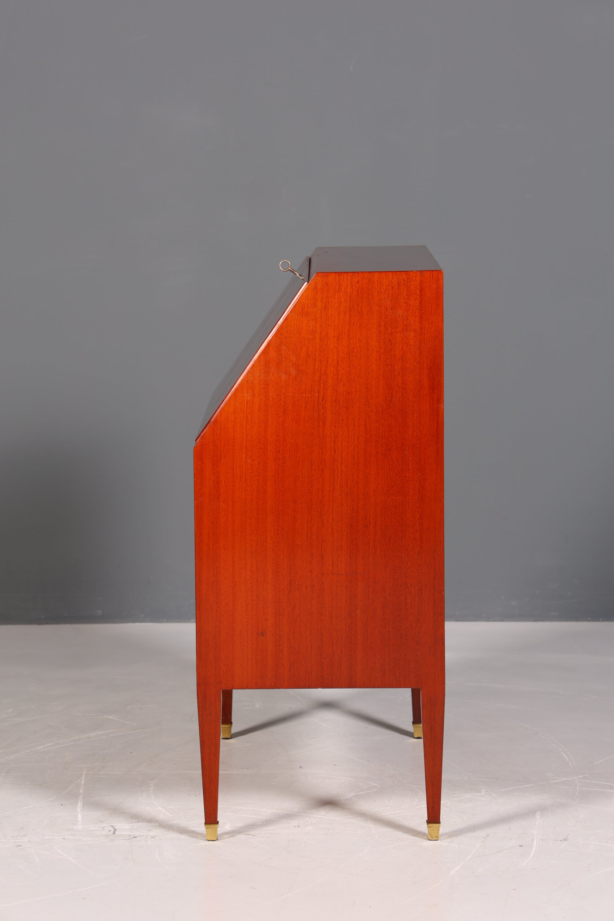 Stylish secretary desk in Louis XVI style, office chest of drawers, Empire English writing desk