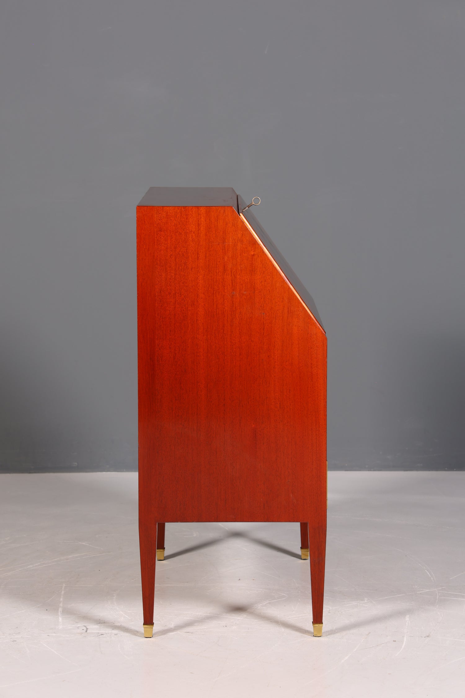 Stylish secretary desk in Louis XVI style, office chest of drawers, Empire English writing desk