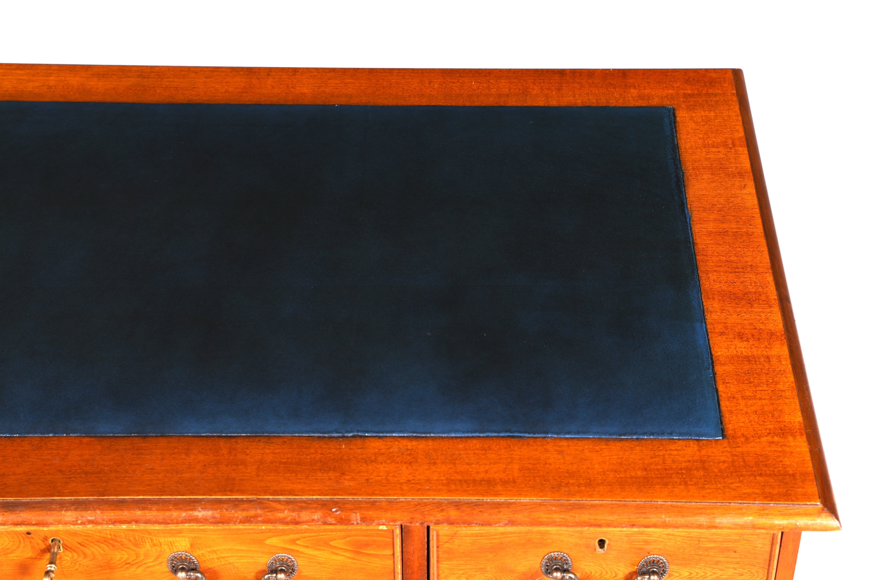 Wunderschöner Englischer Schreibtisch Kirschholz echt Lederauflage Bürotisch Office Desk Antik Vintage