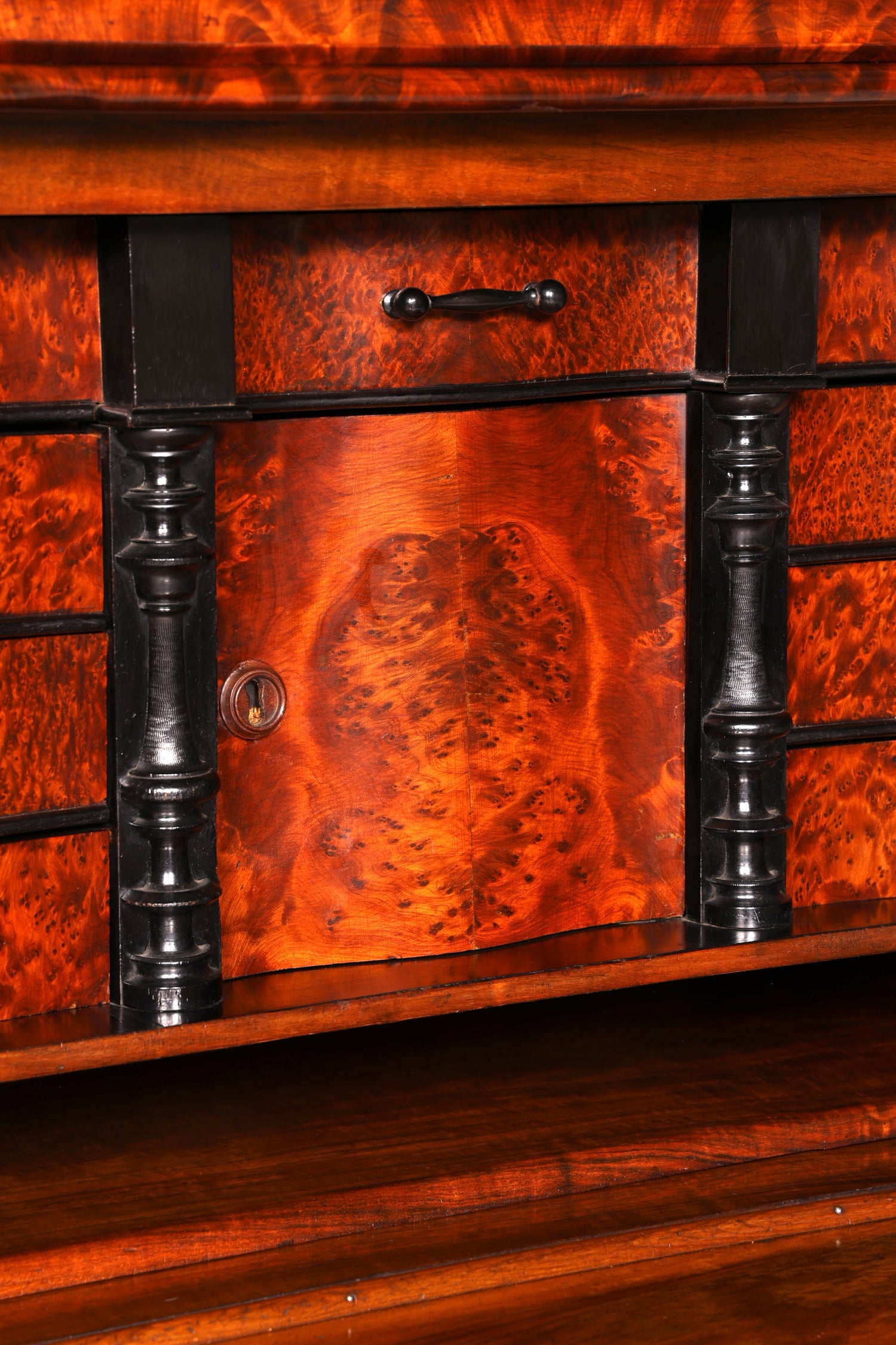 Wunderschöner Louis Philippe Sekretär Vertiko Highboard Schreibsekretär Biedermeier Massivholz um 1880