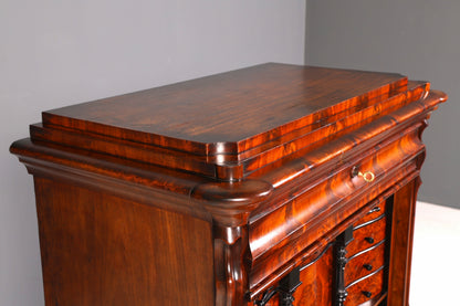Wunderschöner Louis Philippe Sekretär Vertiko Highboard Schreibsekretär Biedermeier Massivholz um 1880