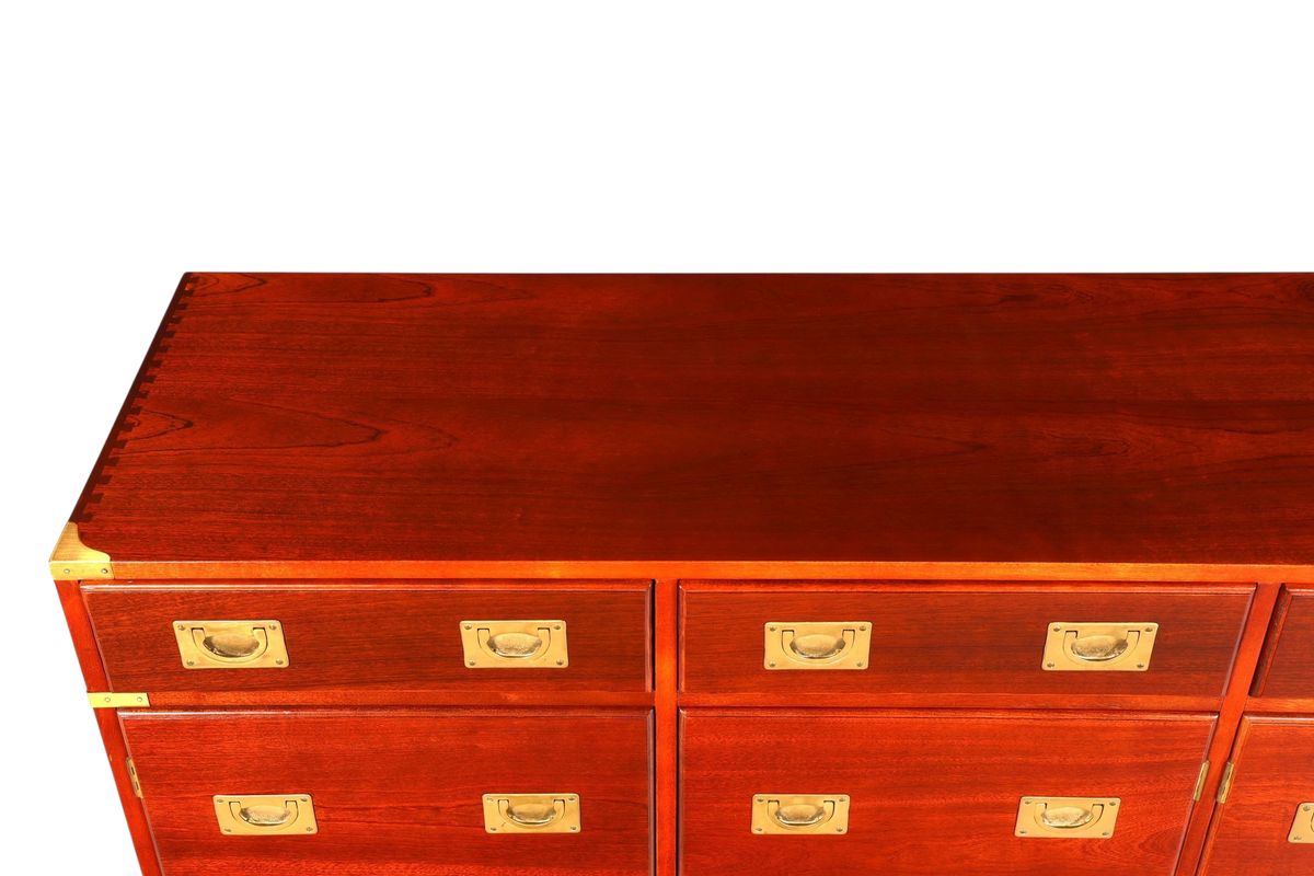 Traumhaftes XXL Maritim Sideboard Englische Schiffs Kommode Englisch Antik Schrank Military Chest