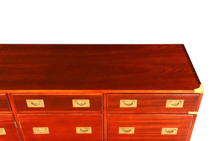 Traumhaftes XXL Maritim Sideboard Englische Schiffs Kommode Englisch Antik Schrank Military Chest