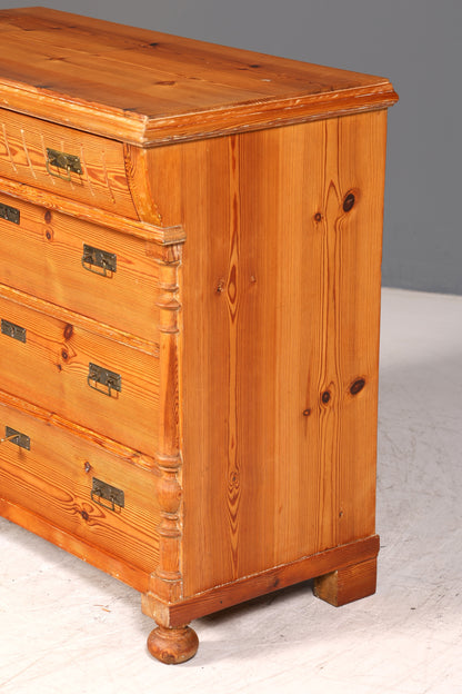 Wunderschöne Gründerzeit Kommode Weichholz Antik um 1880 Landhaus Stil Jugendstil Schubladen Kommode