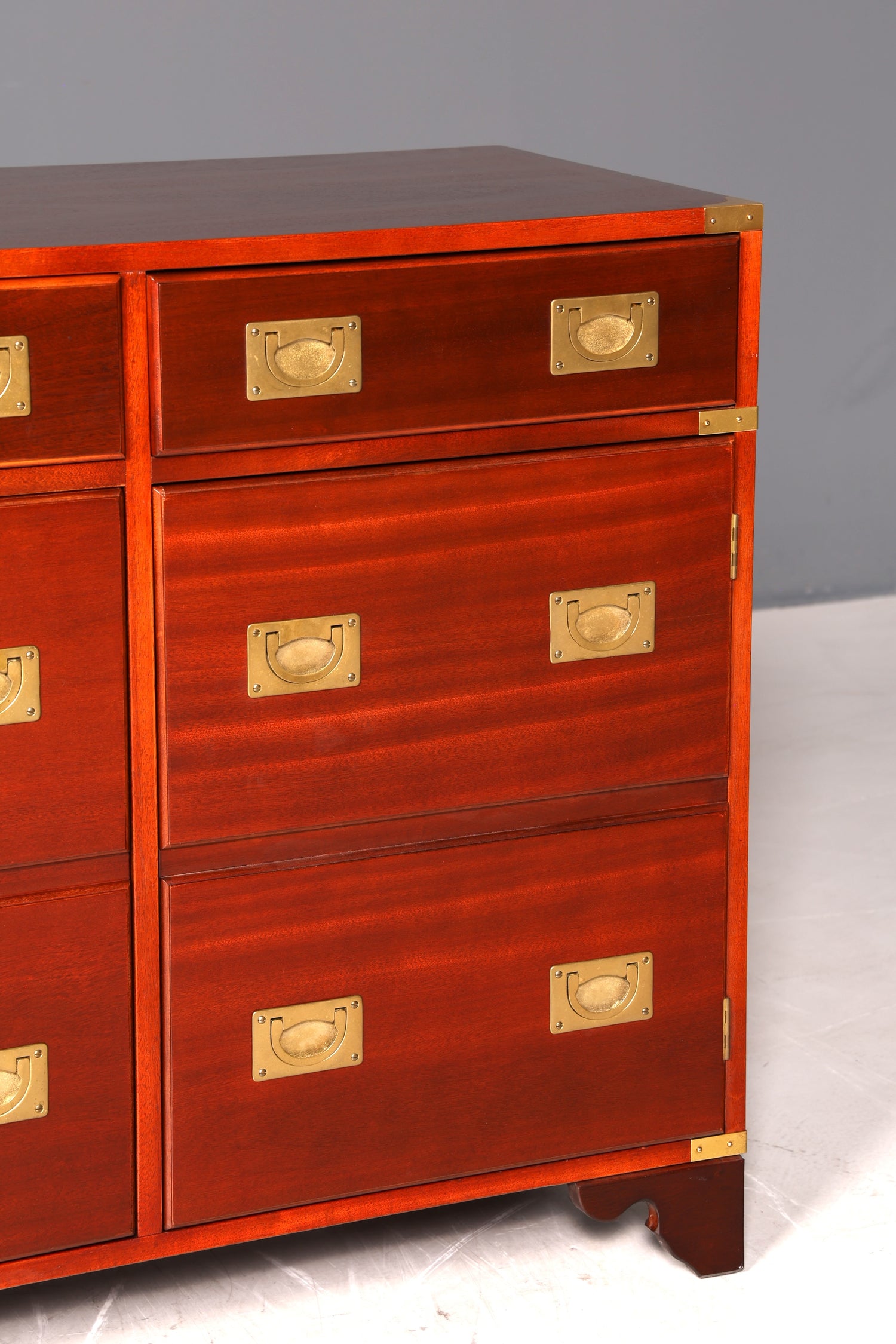 Traumhaftes XXL Maritim Sideboard Englische Schiffs Kommode Englisch Antik Schrank Military Chest
