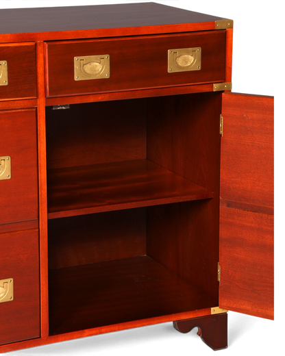 Traumhaftes XXL Maritim Sideboard Englische Schiffs Kommode Englisch Antik Schrank Military Chest