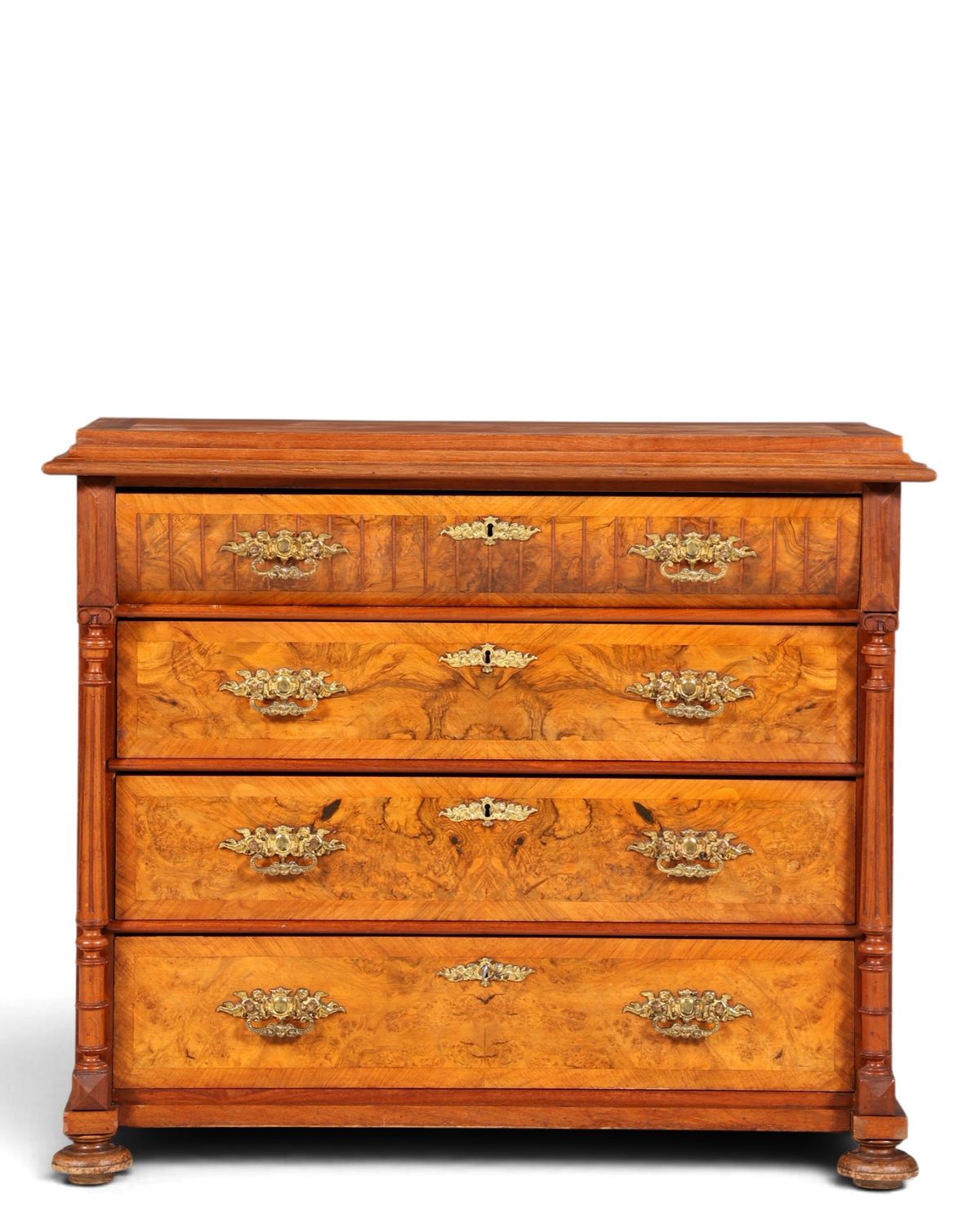 Wunderschöne Gründerzeit Kommode Louis Philippe Nussbaum Schubladen Kommode Sideboard um 1880