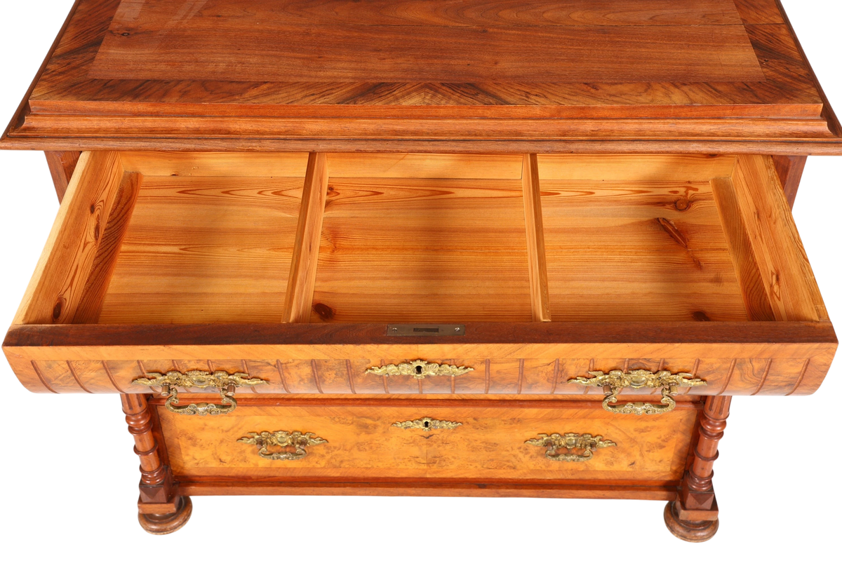 Wunderschöne Gründerzeit Kommode Louis Philippe Nussbaum Schubladen Kommode Sideboard um 1880