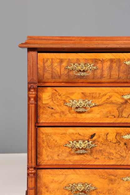 Wunderschöne Gründerzeit Kommode Louis Philippe Nussbaum Schubladen Kommode Sideboard um 1880