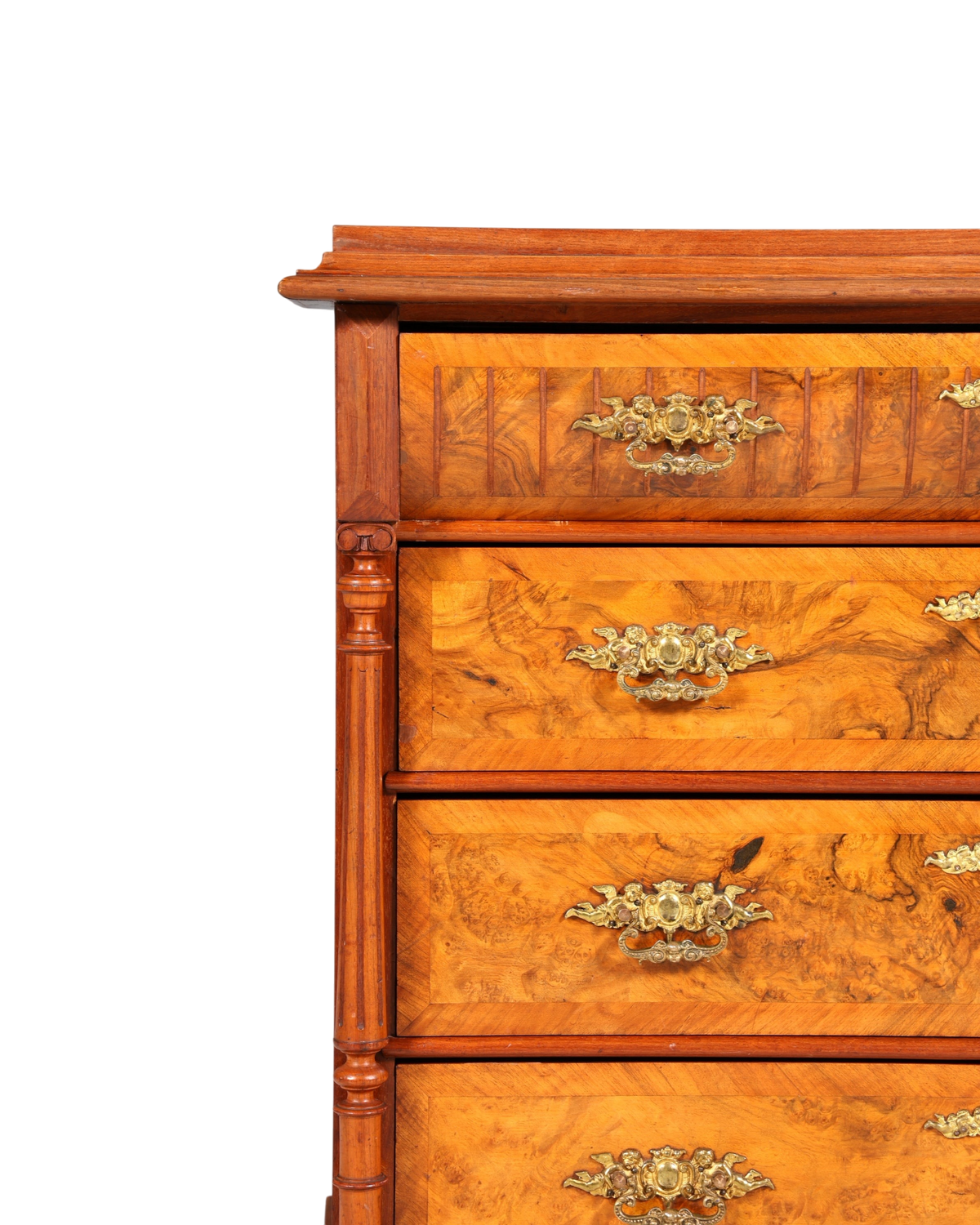 Wunderschöne Gründerzeit Kommode Louis Philippe Nussbaum Schubladen Kommode Sideboard um 1880