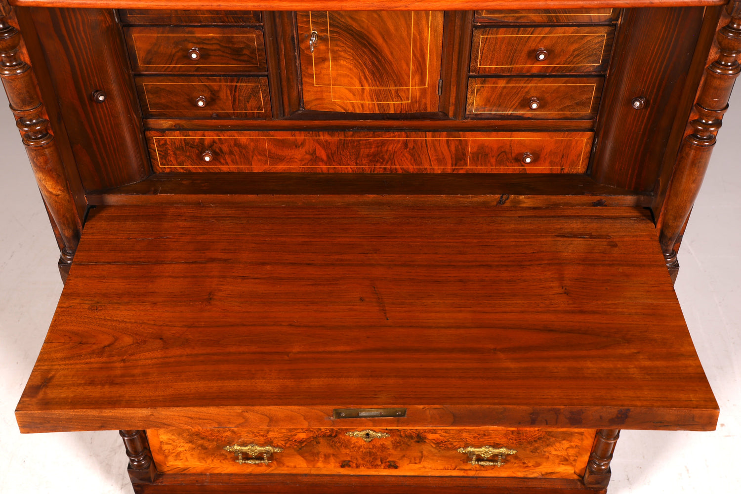 Wunderschöner Gründerzeit Sekretär Vertiko Highboard Louis Philippe Kommode Sekretär Schrank um 1880