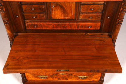 Wunderschöner Gründerzeit Sekretär Vertiko Highboard Louis Philippe Kommode Sekretär Schrank um 1880