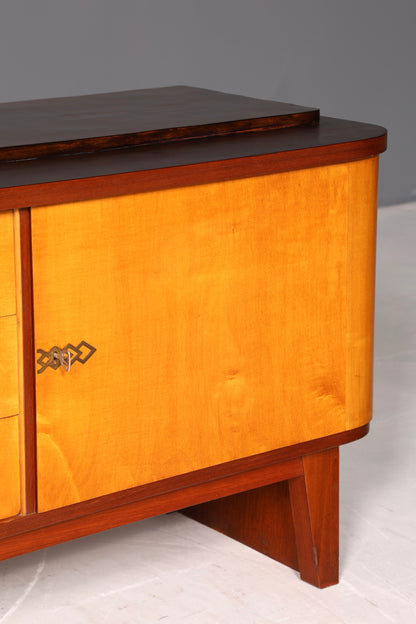 Schlichtes Mid Century Sideboard Vintage TV Kommode 60s Schrank Retro Longboard