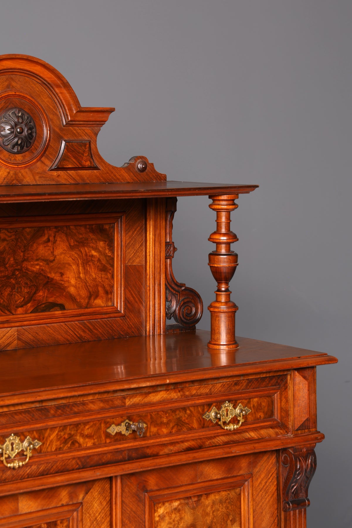 Droomachtig Gründerzeit-Vertiko mit Aufsatz Jugendstil-Schrank antikes Highboard Buffet Kommode Vintage