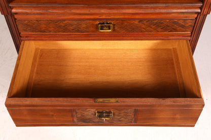 Wunderschöne Jugendstil Vitrine Antike Holz Bücherschrank Antik Schrank Geschirrschrank