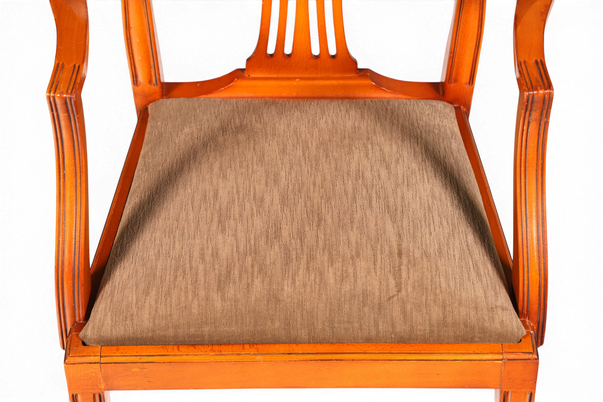Edler Englischer Stuhl im Hepplewithe Stil Englisch Armlehnstuhl Dining Chair Küchenstuhl Sekretär Stuhl 2 von 2