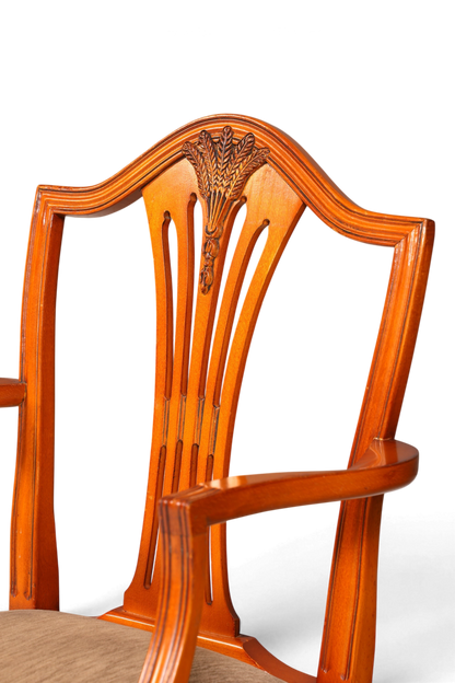 Edler Englischer Stuhl im Hepplewithe Stil Englisch Armlehnstuhl Dining Chair Küchenstuhl Sekretär Stuhl 2 von 2