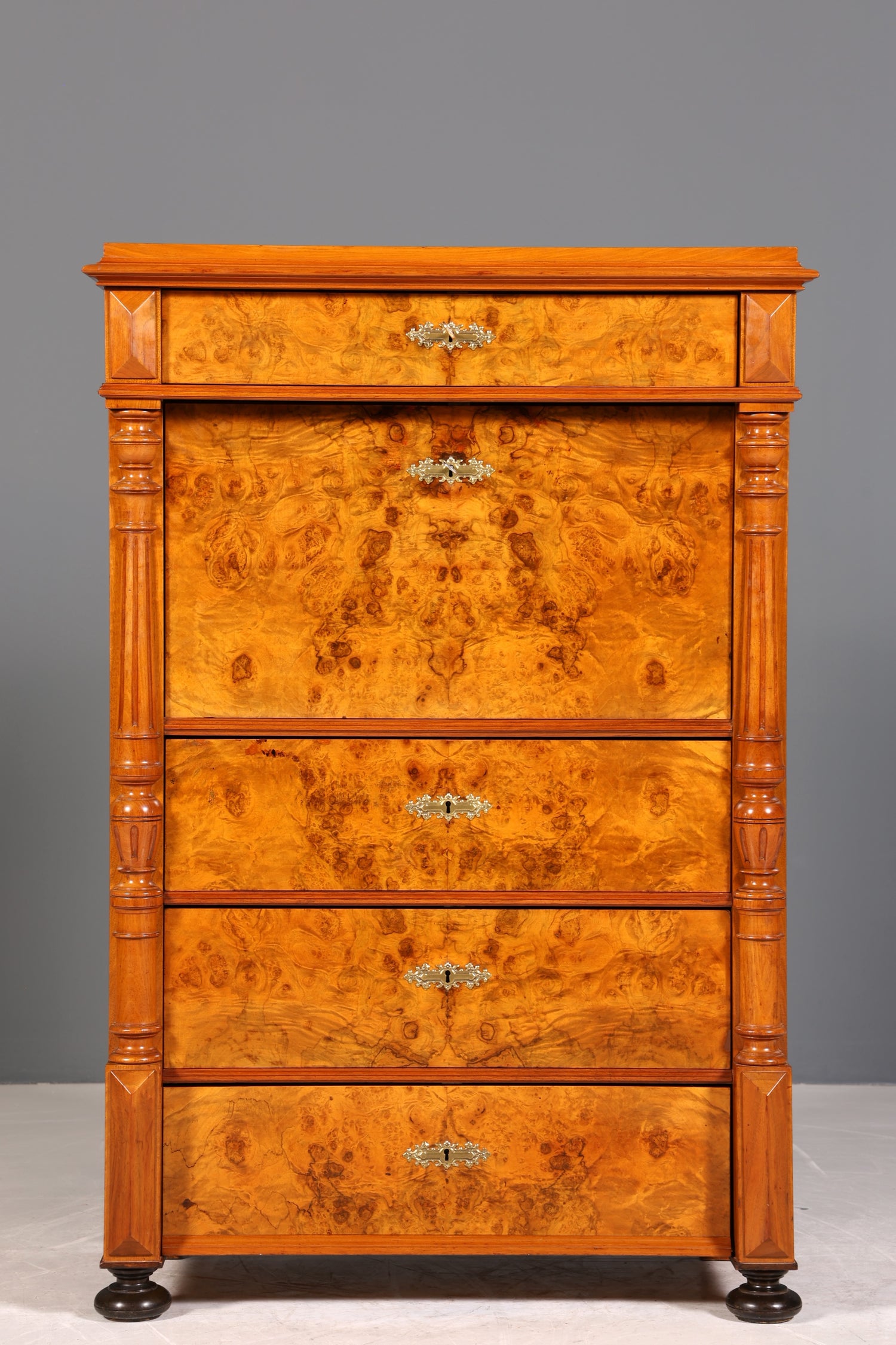 Wunderschöner Gründerzeit Sekretär Vertiko Highboard Louis Philippe Kommode um 1880