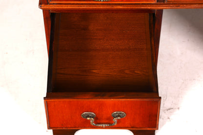 Wunderschöner Englischer Schreibtisch echt Lederauflage Bürotisch Antik Stil Office Desk