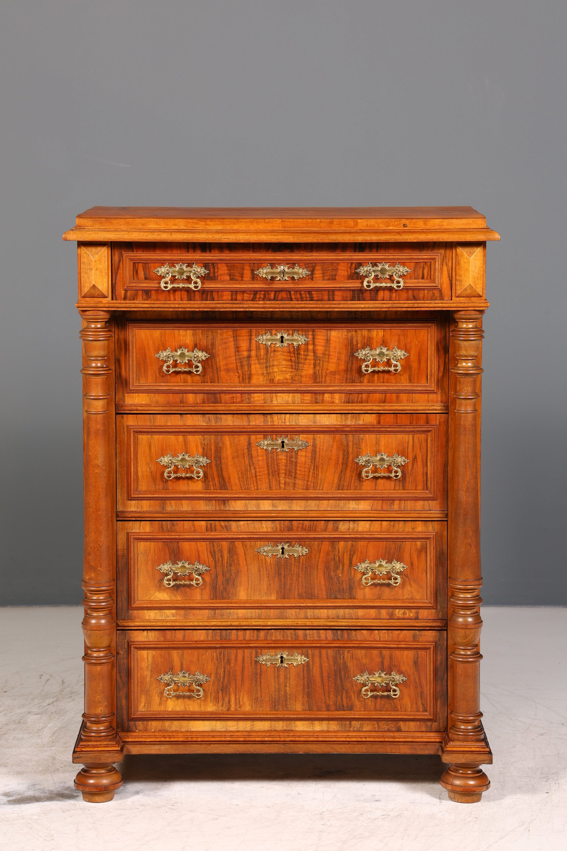 Wunderschönes Gründerzeit Vertiko Louis Philippe Kommode um 1880 Schubladenkommode Chiffoniere