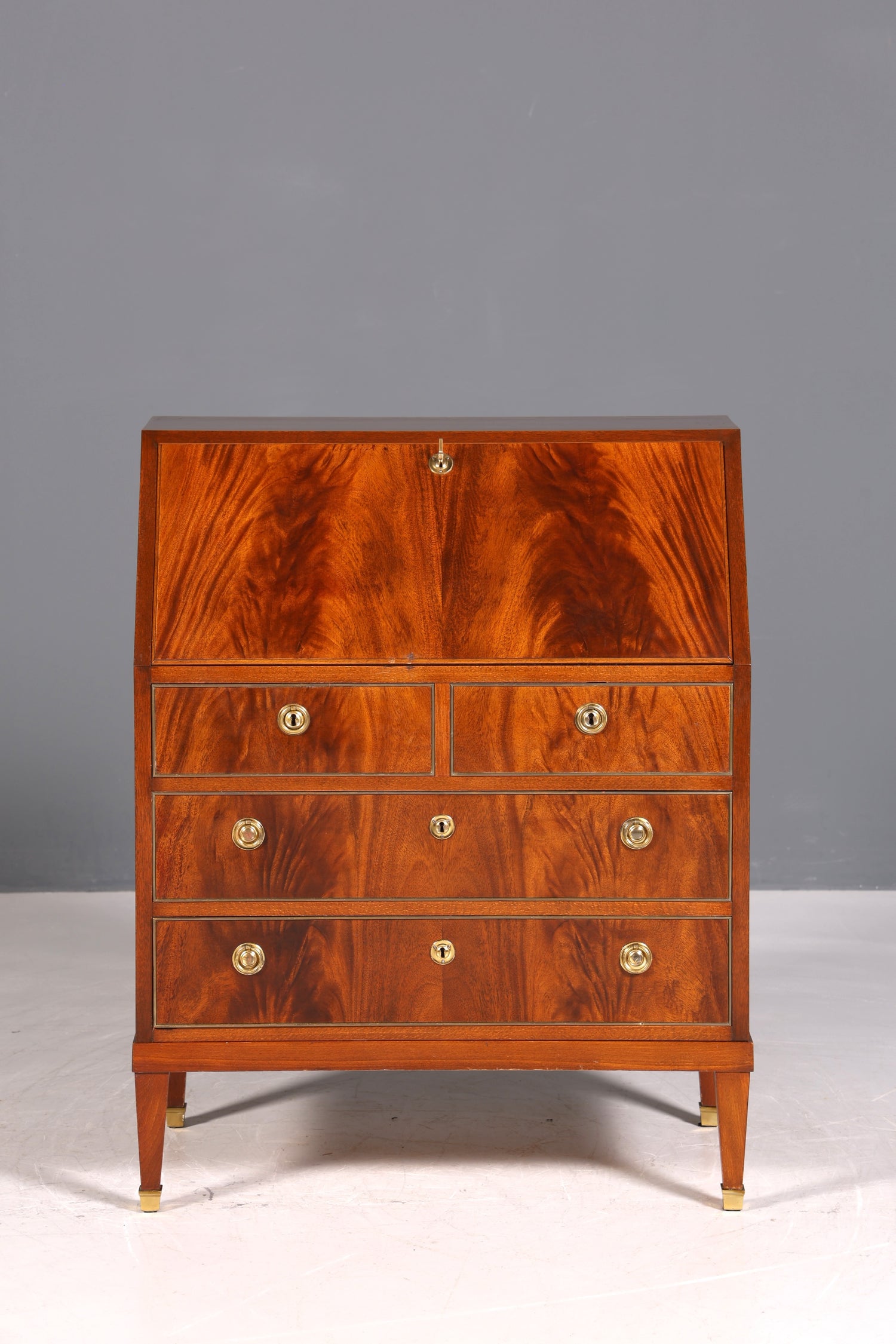 Stylish English-style secretary desk, office chest of drawers, writing desk, secretary chest