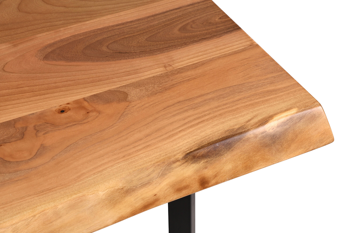 Traumhafter Nussbaum Tisch 140cm-100cm Esszimmer Tisch Baumkanten Platte Massiv Holz Küchentisch