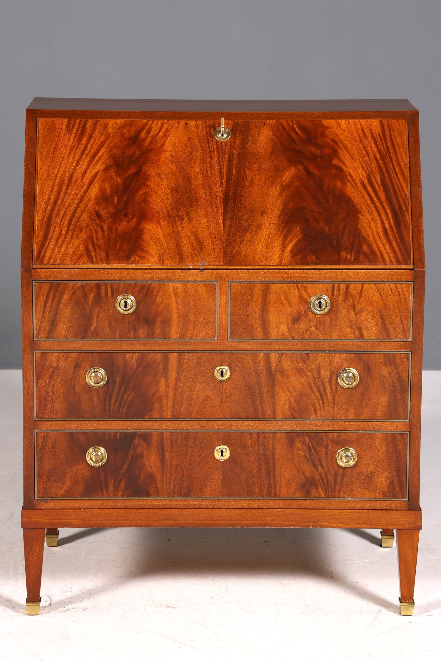 Stylish English-style secretary desk, office chest of drawers, writing desk, secretary chest