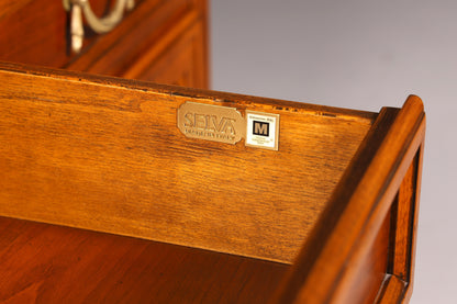 Traumhafte Original Selva Vitrine Antik Stil massiv Holz Buffet Villa Borghese Schrank Bibliothek