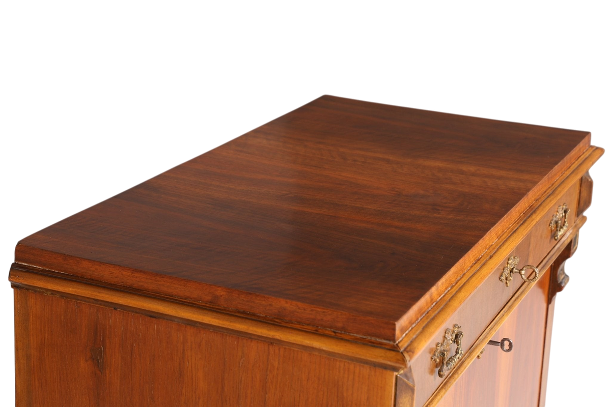 Stilvoller Gründerzeit Sekretär Vertiko Nussbaum Jugendstil Highboard Louis Philippe Kommode um 1880