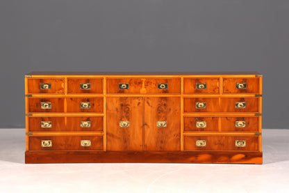 Wunderschönes XXL Maritim Sideboard Englische Schiffs Kommode Englisch Antik Schrank Military Chest