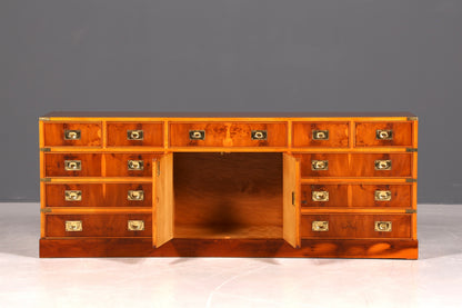 Wunderschönes XXL Maritim Sideboard Englische Schiffs Kommode Englisch Antik Schrank Military Chest