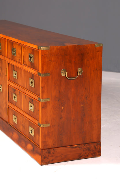Wunderschönes XXL Maritim Sideboard Englische Schiffs Kommode Englisch Antik Schrank Military Chest