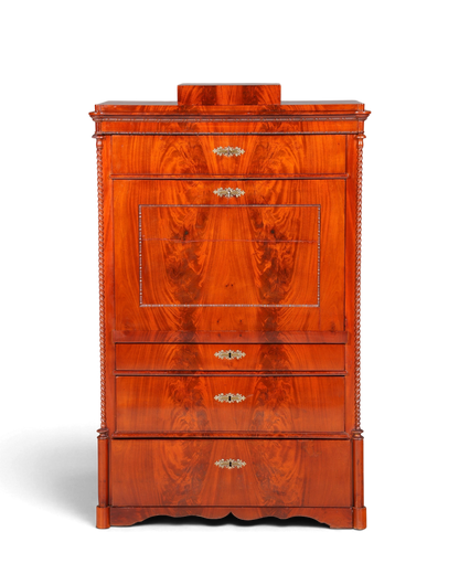 Stilvoller Louis Philippe Sekretär um 1880 Kommode Antik Biedermeier Stil Bürokommode