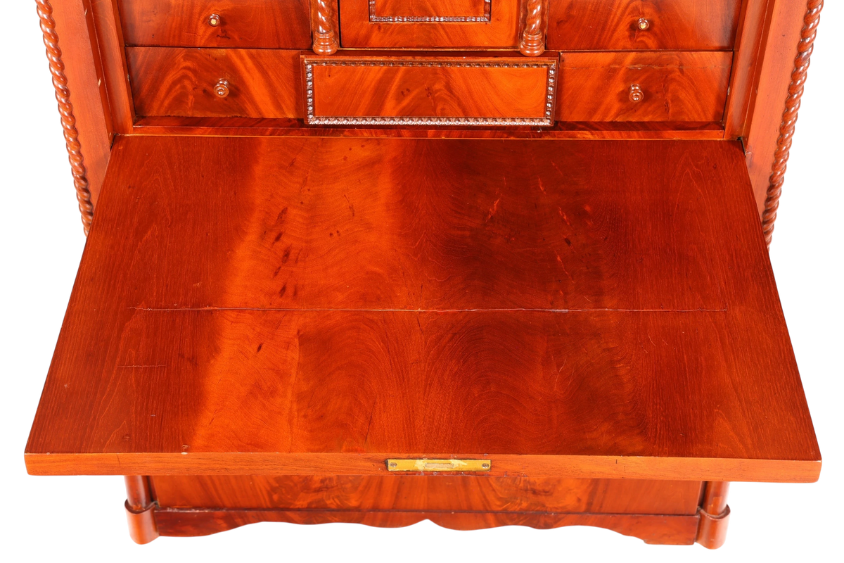 Stilvoller Louis Philippe Sekretär um 1880 Kommode Antik Biedermeier Stil Bürokommode