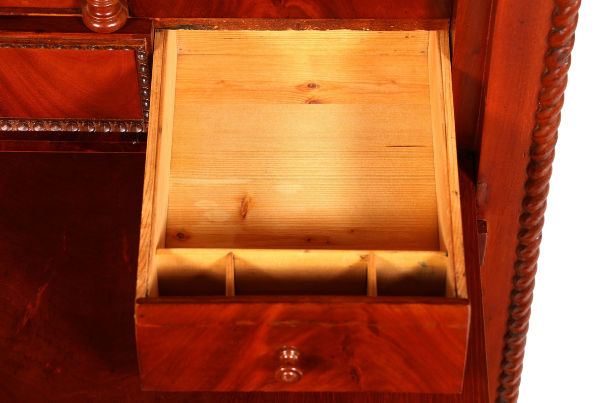 Stilvoller Louis Philippe Sekretär um 1880 Kommode Antik Biedermeier Stil Bürokommode