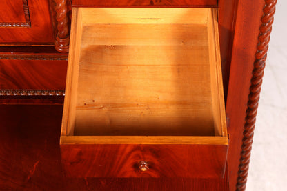 Stilvoller Louis Philippe Sekretär um 1880 Kommode Antik Biedermeier Stil Bürokommode