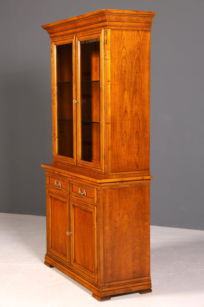 Edle Original Selva Vitrine Antik Stil massiv Holz Buffet Villa Borghese Schrank Bibliothek