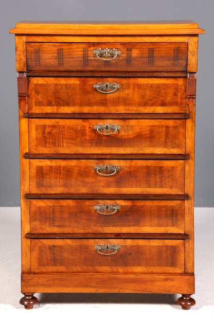 Stylish Gründerzeit chest of drawers circa 1890, Art Nouveau vertiko, antique chiffonier, linen chest